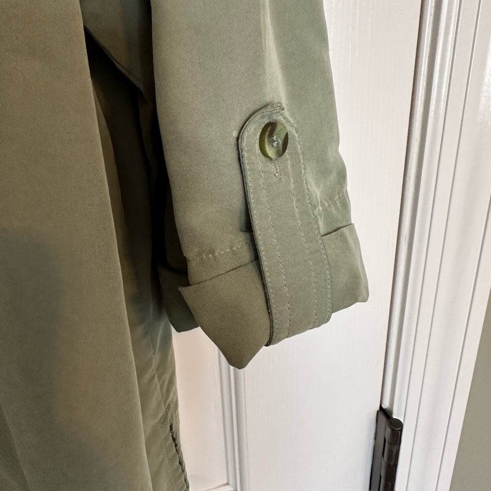dressbarn Olive Green Button-Up Blouse - Picture 3 of 4